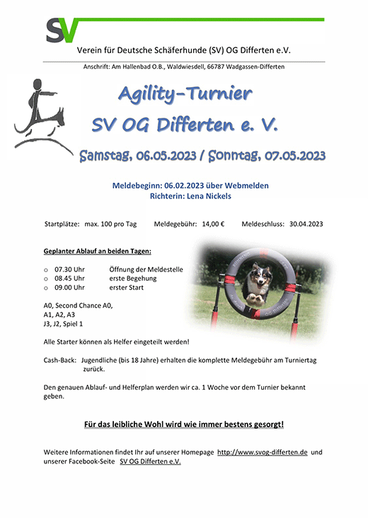 Einladung Agility-Turnier